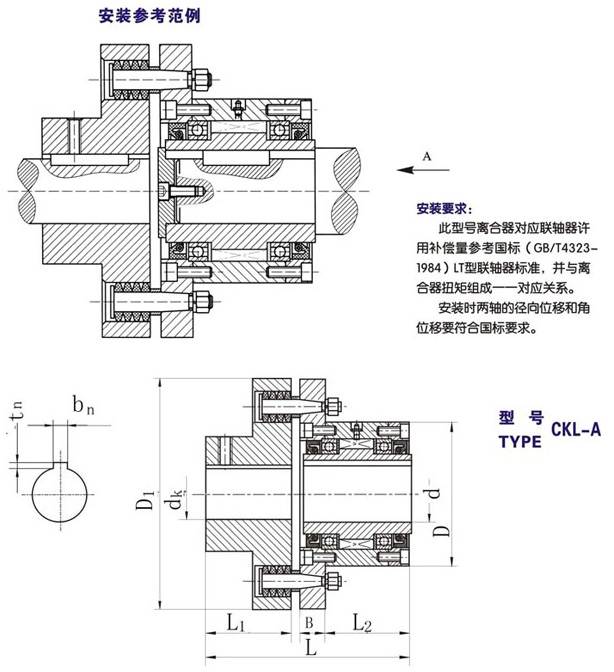 CKL-A单向离合器型号